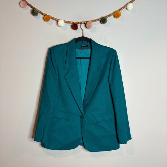 American Vintage Jackets & Blazers - Vintage vtg teal blue wool blazer jacket